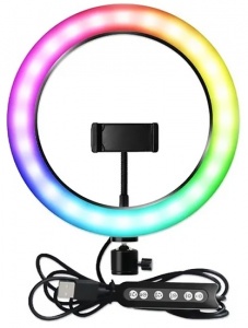 Кольцевая лампа MJ20 RGB LED Soft Ring Light 26cm (штатив в комплекте)