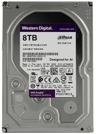 Купить Жесткий диск WD HDD 8TB, SATA III, 3.5" (WD85PURU)