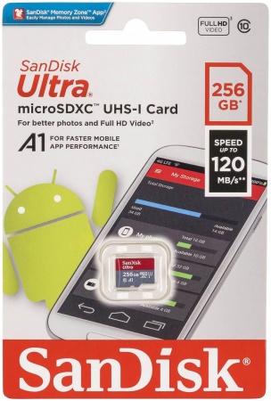 Купить Карта паямяти SanDisk Ultra 256GB microSDXC Class 10 (SDSQUA4-256G-GN6MN)