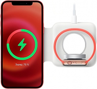 Купить Беспроводное зарядное устройство MagSafe Duo Charger 2 in1 White