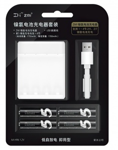 Купить Зарядное устройство Xiaomi ZMI PB401 AA/AAA Battery Charger White (4шт AA Z15)