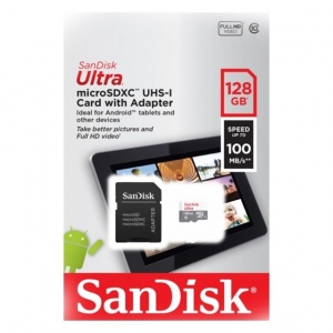 Купить Карта памяти SanDisk Ultra 128Gb microSDXC Class 10 (SDSQUNR-128G-GN6TA)