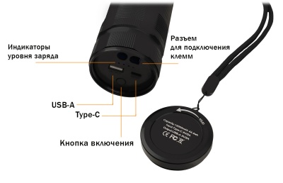 Купить Пуско зарядное устройство CARCAM Flashlight Jump Starter 12000mAh FJS-1201