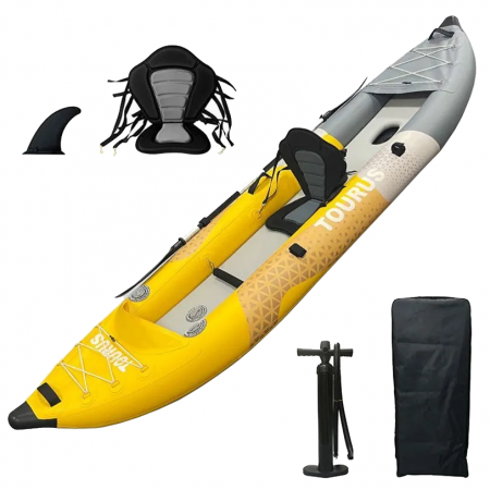 Купить Tourus Inflatable One Seats Kayak 328×85×23cm Yellow and Grey, TS-K01