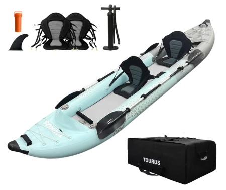 Купить Tourus Inflatable Two Seats Kayak 385x85x23cm White and Blue, TS-K02