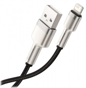Купить Кабель Baseus Cafule Series Metal Data Cable USB 2.0 - Lightning 2.4A 1м Black (CALJK-A01)