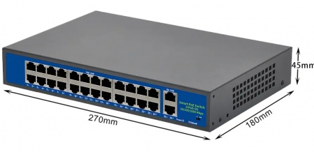 Купить CARCAM Standard 24+2 Uplink Gigabit AI PoE Switch (ССF2420GBLC)
