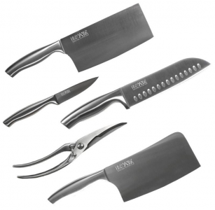 Купить Набор кухонных ножей Xiaomi Huo Hou Nano Knife Set (HU0014) ( 5 предметов, подставка)