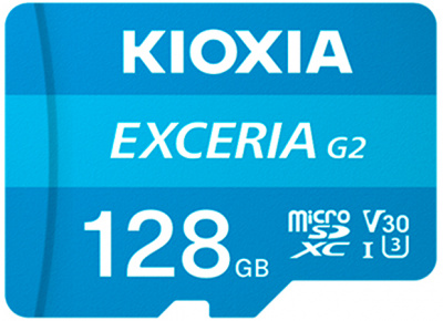 Купить Карта памяти KIOXIA EXCERIA G2 ExtremeSpeed microSDXC UHS-I 128 GB V30 U3 (LMEX2L128GC4)