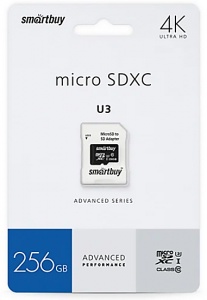 Купить Карта памяти SmartBuy 256GB microSDXC Class 10 U3 Advanced Series