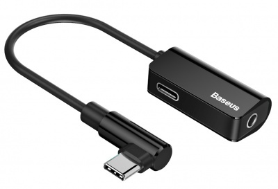 Купить Переходник Baseus Type-C Male To Type-C Female +3.5MM Female Adapter L45 Black (CATL45-01)