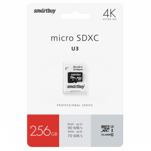 Купить Карта памяти SmartBuy microSDXC 256GB Class 10 U3 Pro