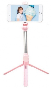 Selfie Stick Tripod Bluetooth XT-10 Pink