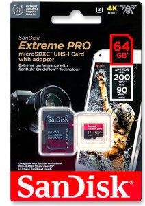 Купить Карта памяти SanDisk Extreme Pro 64GB microSDXC UHS-I with Adapter (SDSQXCU-064G-GN6MA)