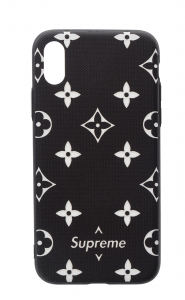 Купить Чехол для iPhone 10/X картинки 2018 news supreme чёрный