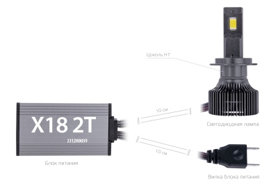 CARCAM LED Headlight X18 H7