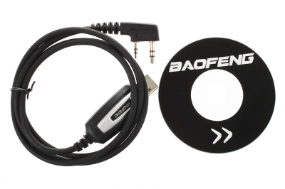 USB кабель и CD диск для программирования радиостанций Baofeng, Kenwood 