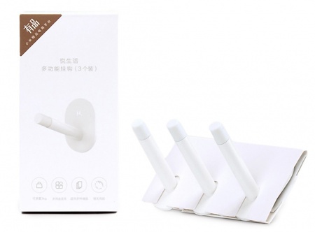 Купить Набор крючков Xiaomi HL Multi-function 3M Adhesive Wall Hooks White (3 шт.)