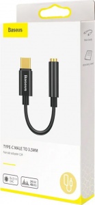 Купить Переходник Baseus Type-C Male to 3.5mm Female Adapter L54 Black (CATL54-0G)