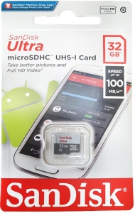 SanDisk Ultra 32Gb microSDHC Class 10 (SDSQUNR-032G-GN3MN)