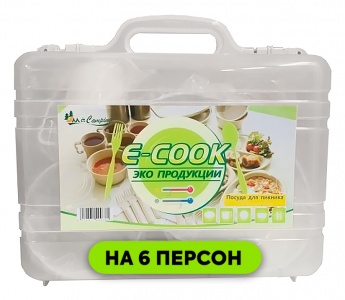 Купить Походный набор посуды в кейсе на 6 персон MirCamping E-Cook 293-6