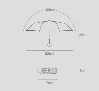 Купить Зонт Xiaomi Zuodu Fashionable Umbrella Black