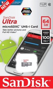 Купить Карта памяти SanDisk Ultra 64Gb microSDXC Class 10 (SDSQUNR-064G-GN3MN)