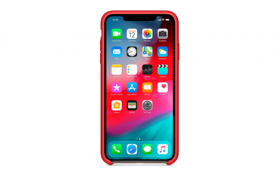 Чехол для iPhone XS Max Silicon case Apple WS красный