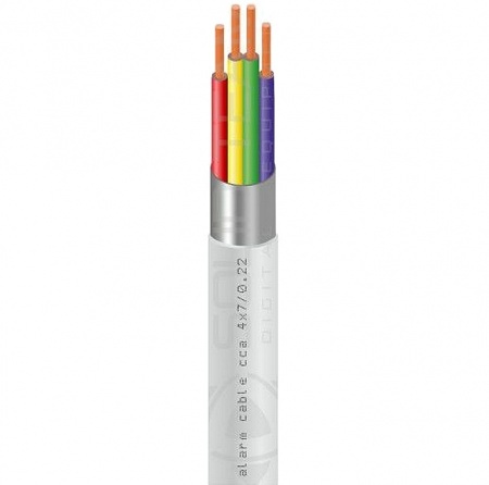Купить Кабель сигнальный экранированный 4-жильный 4x0.22 мм, 100 м