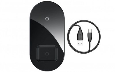 Купить Беспровоное ЗУ Xiaomi Baseus Simple 2 in 1 Wireless Charger черный