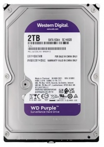 Купить Жесткий диск WD Purple WD22EJRX, 2ТБ, HDD, SATA III, 3.5"