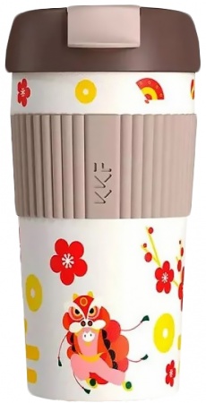 Купить Термокружка Xiaomi Kiss Kiss Fish Rainbow Cartoon 490ml White Grey