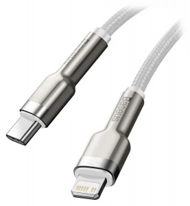 Купить Кабель Baseus Cafule Series Metal Data Cable Type-C to iP PD 20W 1m White (CATLJK-A02)