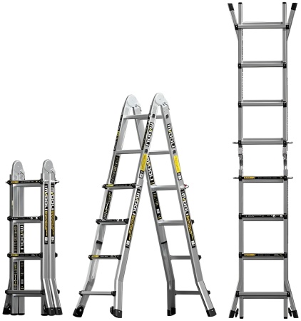 Купить Bafen Midoli Aluminum Alloy Telescopic Ladder 6+5 steps ML15-X6