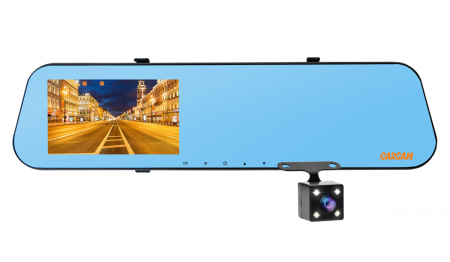 Купить Автомобиьный FullHD видеорегистратор-зеркало CARCAM Z6 с доп.камерой заднего вида