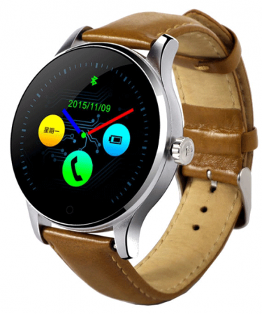 Купить CARCAM SMART WATCH K88H SILVER - Коричневая кожа 