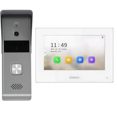Купить Комплект гибридной видеодомофонии HiWatch DS-D100HKWF