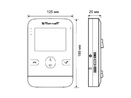 Купить Видеодомофон Tornet TR-25 B