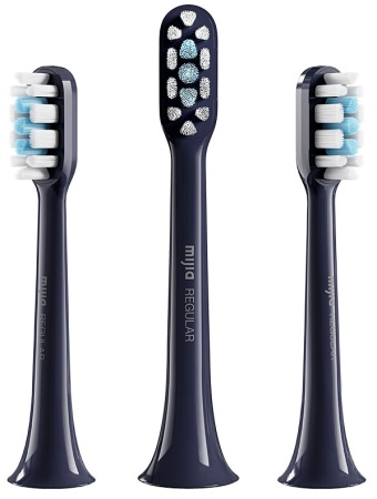 Купить Насадки для зубной щетки Xiaomi Mijia Sonic Electric Toothbrash Heads (Standard) 3-Pack (MBS303) Blue-Black