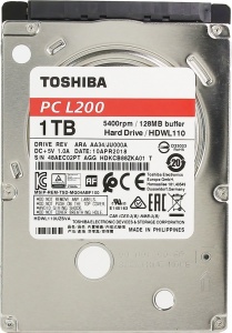 Купить Жесткий диск Toshiba L200 Slim HDWL110UZSVA, 1ТБ, HDD, SATA III, 2.5"