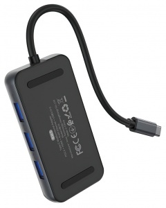 Type-C хаб HOCO HB16 Easy expand (USB3.0-3+HDMI+PD+RJ45)