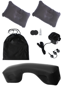 Купить CARCAM Inflatable Auto Airbed, Two Pillows, Auto Air Pump, Repair Kit, 175x155 cm. (CCMTE134) Black