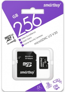 Купить Карта памяти SmartBuy microSDXC 256Gb Class10 U3 V30 (SB256GBSDCCTV)
