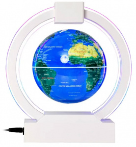 Купить Левитирующий глобус с подсветкой GLOBE Floating And Rotating In Midair White