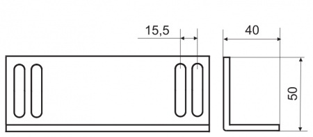Купить Уголок М1-150 (серебристый антик)