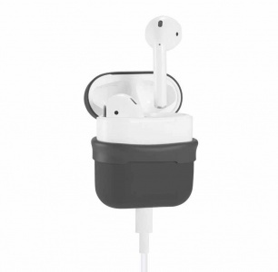 Купить Чехол AirPods Silicon Case - темно-серый