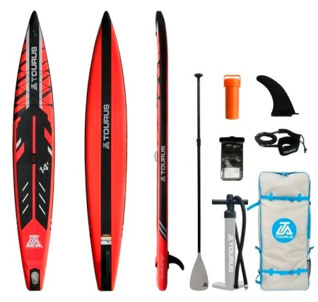 Купить Tourus Inflatable SUP Board 426×65×15cm Black and Red, TS-FR01