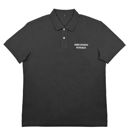 Купить Hikvision/Hiwatch Рубашка с воротником поло черная, XXL