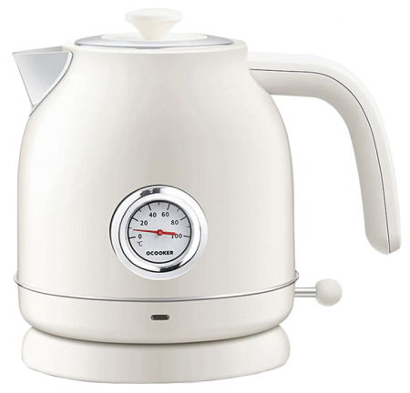 Купить Электрический чайник с датчиком температуры Xiaomi Qcooker Retro Electric Kettle White (QS-1701)