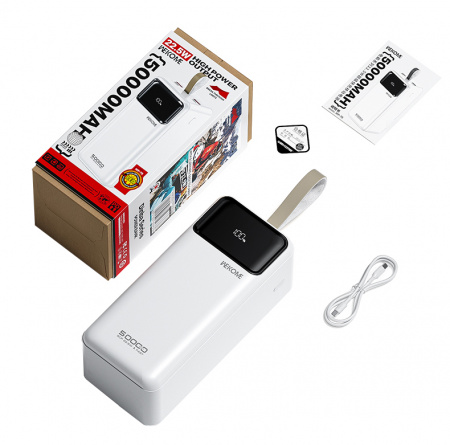Купить Wekome Dinba Series Fast Charging Power Bank 50000 mah, 22,5W (WP-75) White